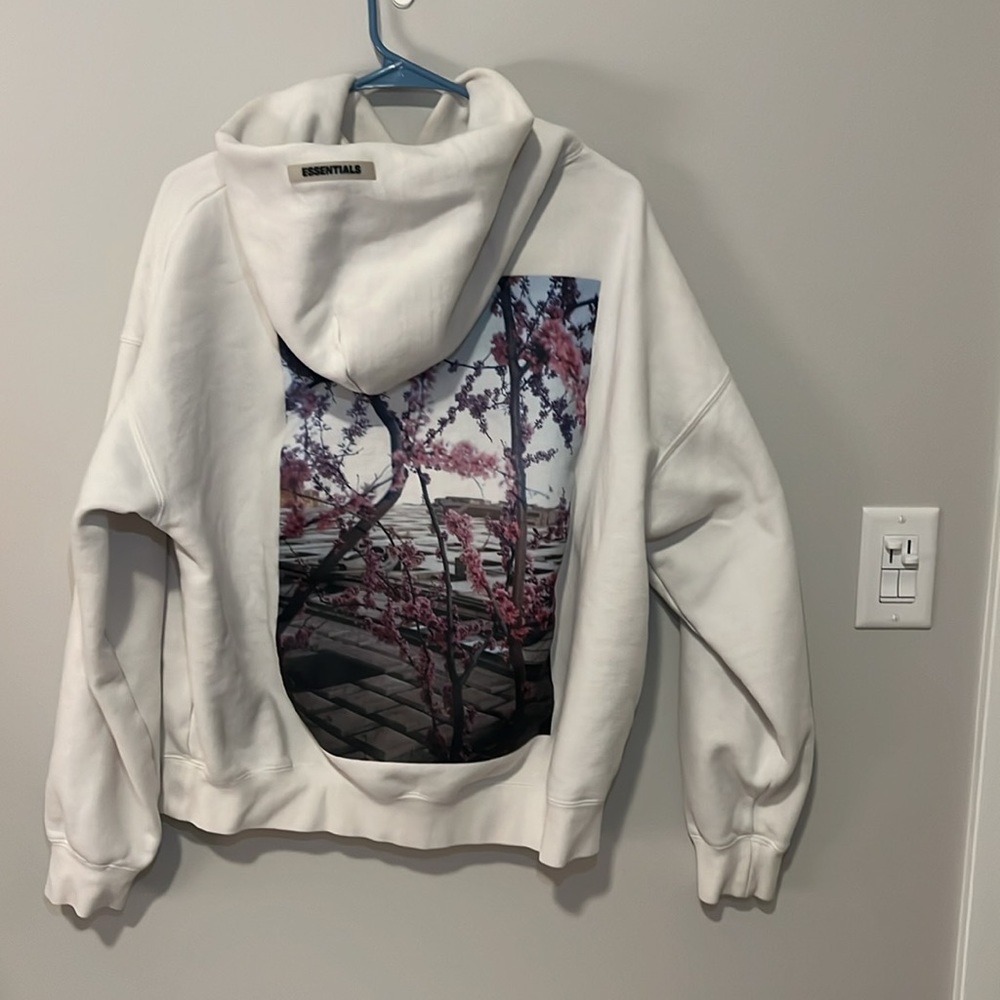 Fear of God Essentials White Photo Pullover Hoodie
